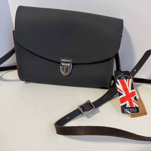 The Cambridge Satchel Company PushLock Medium Dapple Matte Gray crossbody